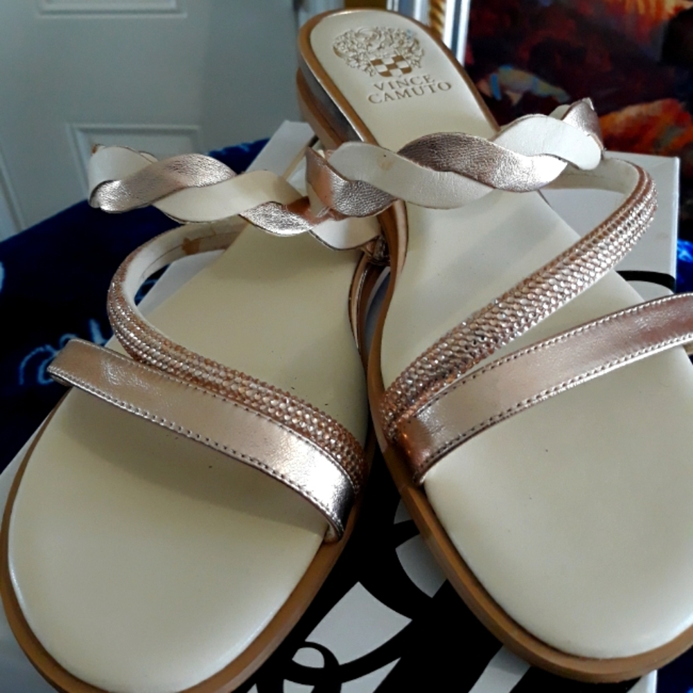 Vince Camuto Gold Sandals, Size 10, Price Dropped $15
